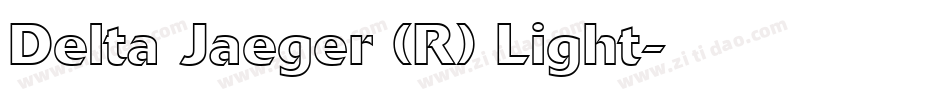 Delta Jaeger (R) Light字体转换